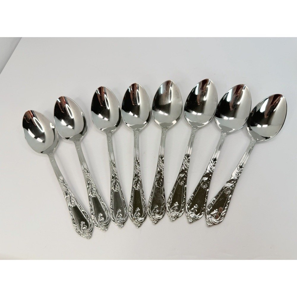Reed & Barton MONIQUE Stainless Select 18/10 Glossy Teaspoons 6 1/8 " Set Of 8
